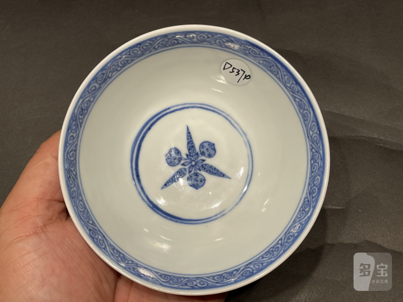 清光绪 青花三多纹碗 - 图6